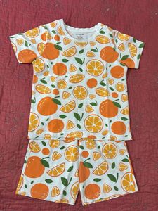 Cute Orange Print Kids Set