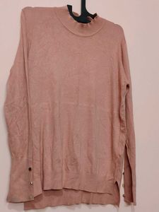 Elegant Pink Turtleneck Sweater