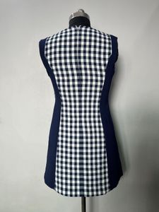 Checkered A-Line Dress