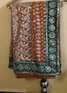 Elegant Sequin Embroidered Saree