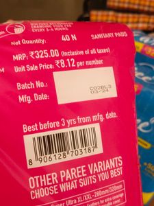 Paree XL -40 Pads New With Tag