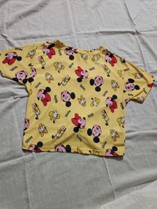 Mickey Mouse Print Top