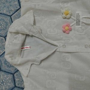 White Mesh Sheer Shirt
