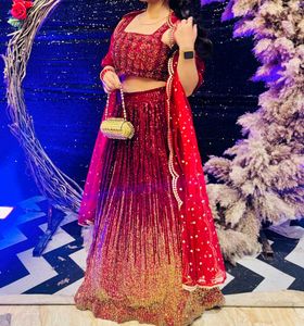 Sequins Embellished Lehenga With Handwork choli