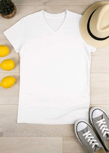 White Cotton T-shirt For Men
