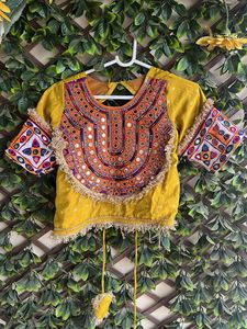 Vintage Embroidered Crop Top