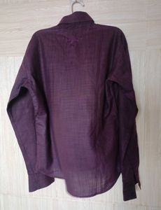 Men Full Sleeves Shirt Purple