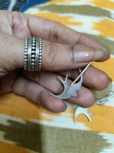 92.5 Pure Silver Birdie Earrings