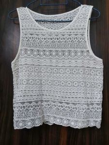 Sleeveless lace top (S)