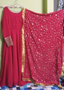 New/Unused Embroiderd Gown With Heavy Dupatta