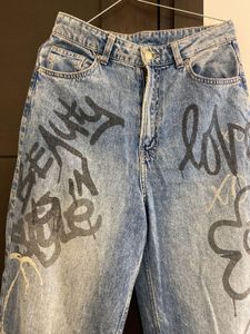 H&amp;M Graffiti Baggy Jeans