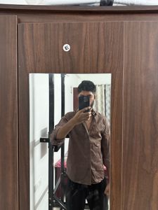 Brown Patterned Long Sleeve Shirt