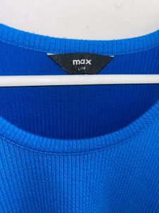 Blue Ribbed Pullover From Max