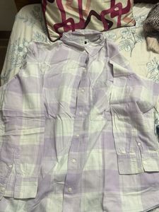 Lavender Plaid Shirt