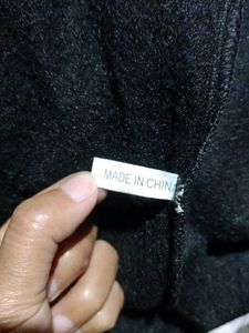 Black Warm Hoodie Dress