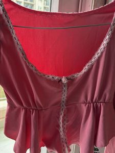 Cute Pink Peplum Top.SIZE-28-32