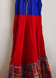 Libas Bright Red Heavy Anarkali Kurta
