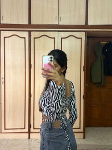 Zebra Print Crop Top
