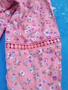 Flower Print Pink Top