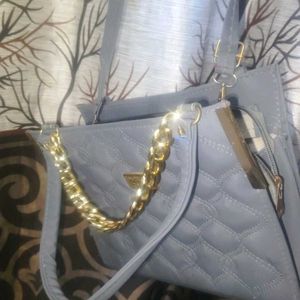 Gray Quilted Bag