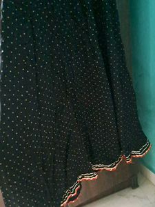 Embroidered Black Maxi Dress