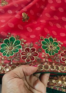 Work Saree With Blouse