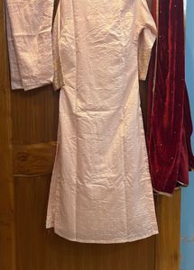 Elegant Peach Salwar Kameez Set