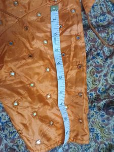 Orange Embellished Sari Blouse