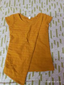 (Donation)2-4 Age Girl Mustard Top