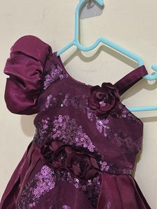 Elegant Plum Party Dress