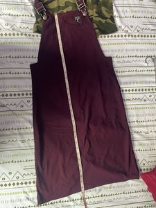 Burgundy Pinafore Dress