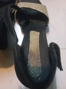 Golden-Black Wedge Heels!