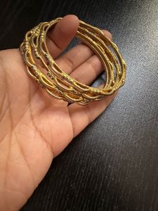 Gold Tone Bangle Set