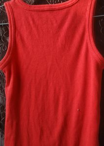 Red Long Tank Top