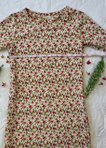 Beautiful Floral Korean Dress