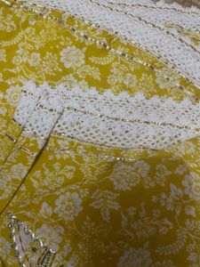 Yellow Printed Kurta Set