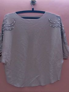 Embellished Sleeve Top