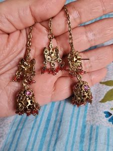Jhumka And Maang Tikka