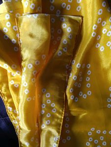Yellow Polka Dot Saree