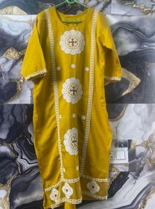 Mustard Kurta Set For Women