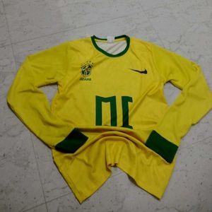 Vintage Brazil Soccer Jersey - Long Sleeve