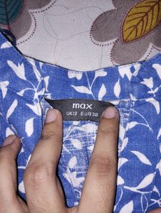 Max Blue And White Floral Shirt