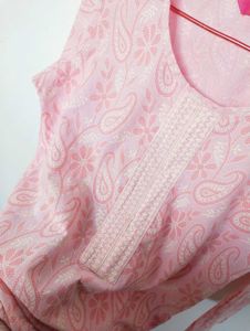 Pink Floral Kurta