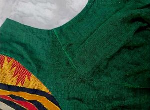 Green color Cotton Blouse, Fixed price