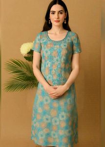 3D Floral Print Kurti