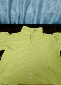 Green Embellished Top(with sequences on t