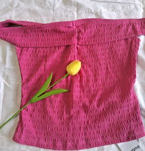Hot Pink Off-the-Shoulder Top