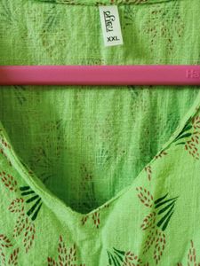 🌿☘️Green Floral Kurta☘️🌿