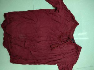 Maroon Coloured Top