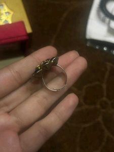 Royal Blue &amp; Gold Flower Ring